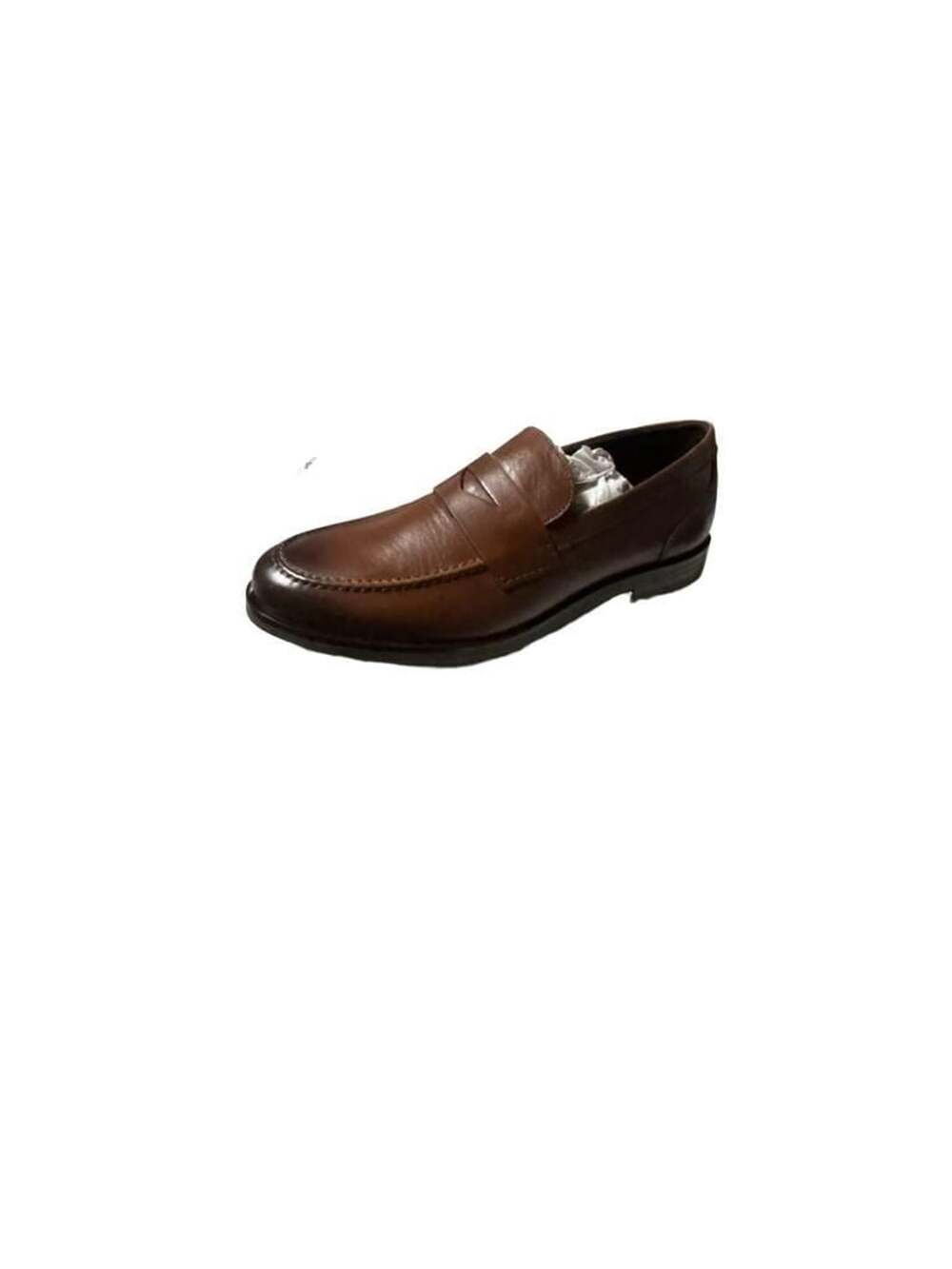 Rockport Men's Sutton Dark Natural Leather Loafers Size 14 M